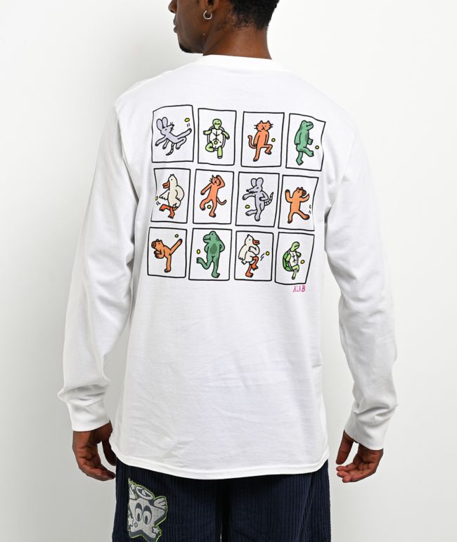 A.LAB Footbag White Long Sleeve T-Shirt - A.LAB
