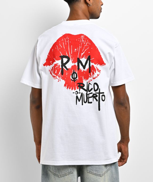 Rico o Muerto Lips White T-Shirt - Rico o Muerto