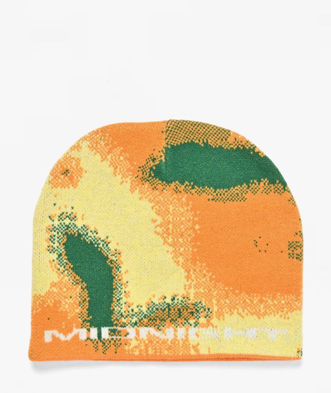 Midnight Organic Heatwave Orange Skully Beanie - Midnight Organic
