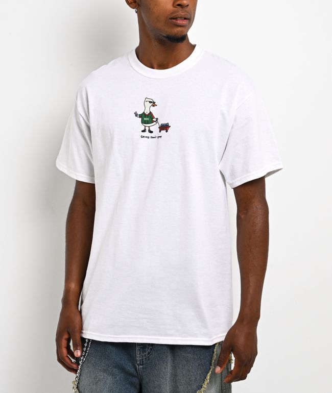 A.LAB Duck Grind Don't Stop White T-Shirt - A.LAB
