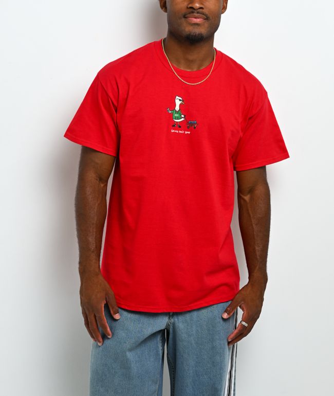A.LAB Duck Grind Don’t Stop Red T-Shirt - A.LAB