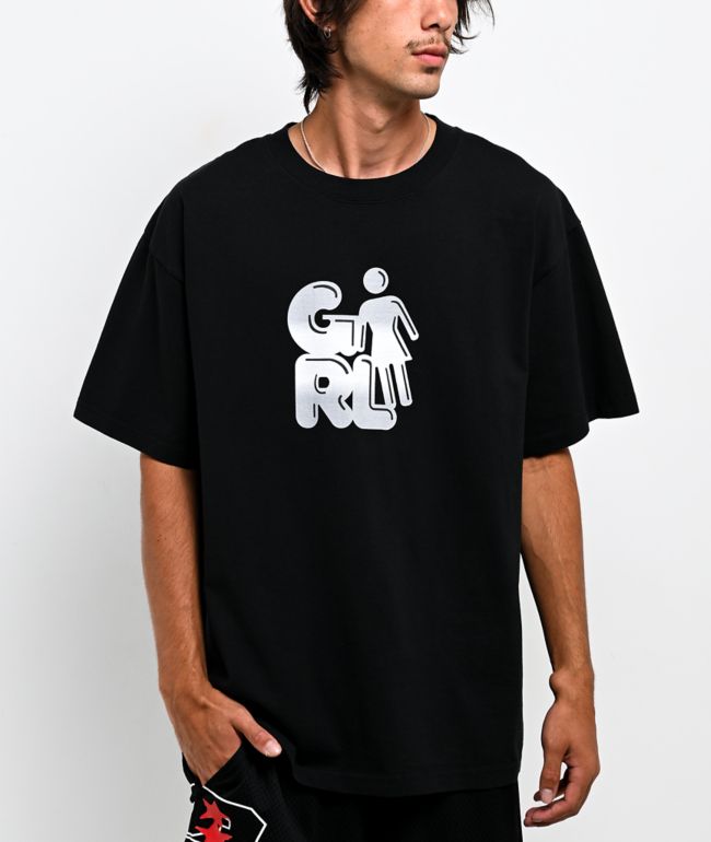 Girl Balloon Black T-Shirt - Girl
