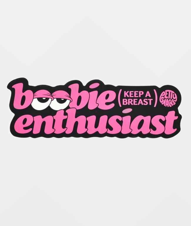 Petty Snacks x Keep A Breast Foundation Boobie Enthusiast Sticker    - Petty Snacks