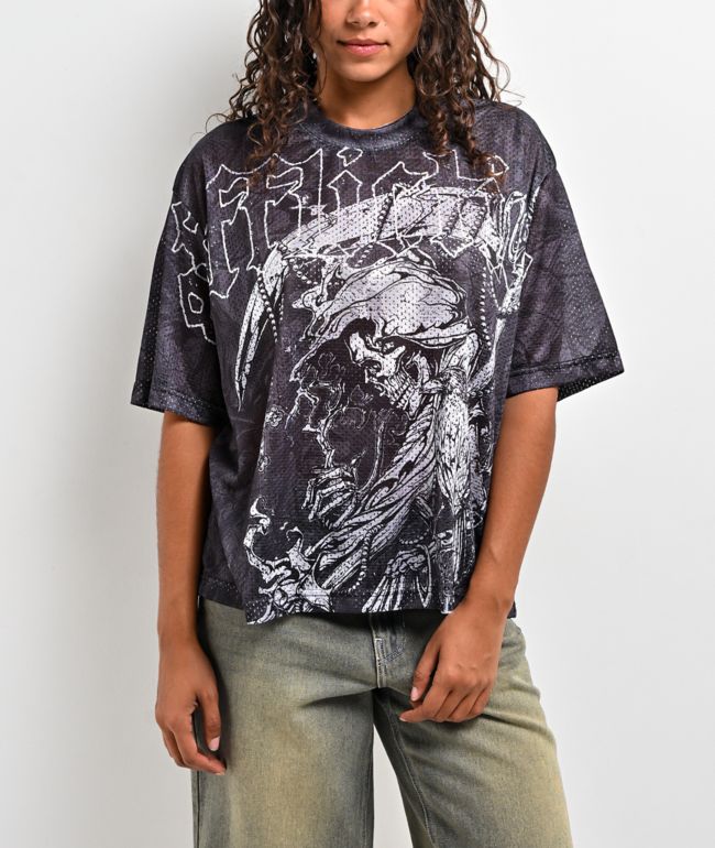 Affliction Ghost Fever Black Crop Jersey - Affliction