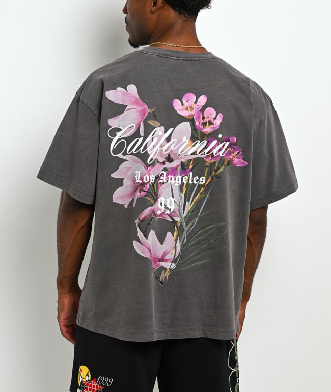 Empyre LA Floral Vintage Grey T-Shirt - Empyre