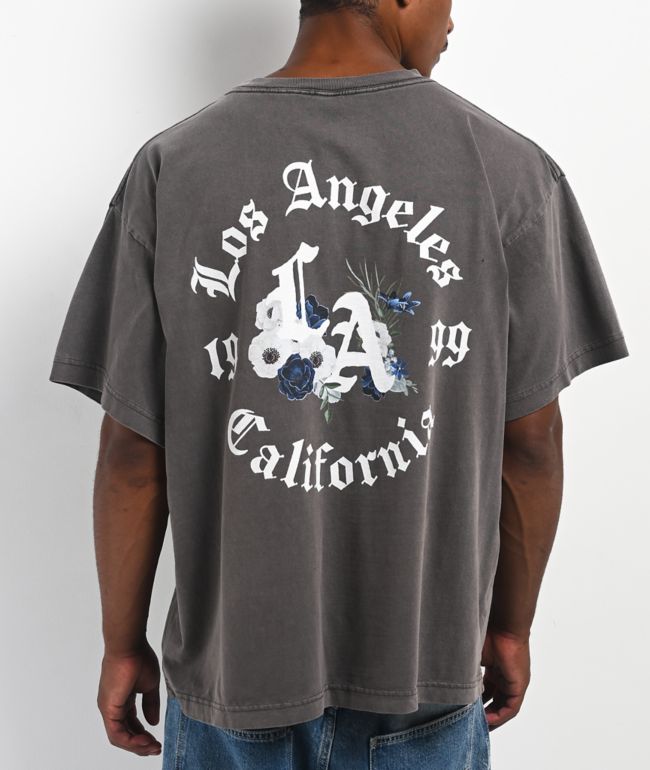 Empyre LA Floral Grey Wash T-Shirt - Empyre