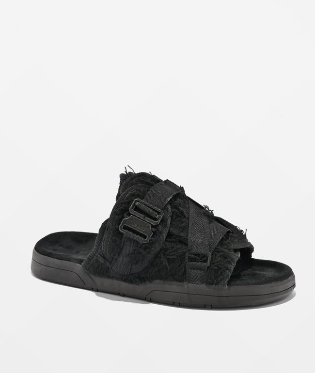 Draco Slides Distressed Black Slides - DracoSlides