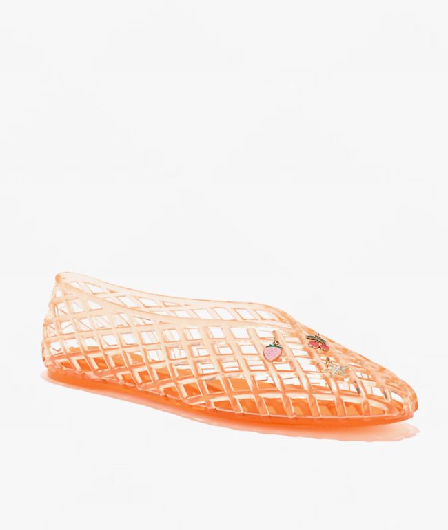 Wild Diva Suhana Orange Ballet Flat Jelly Shoes - Wild Diva