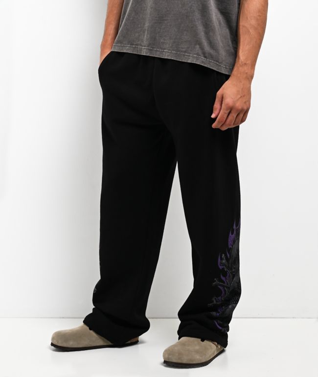 Affliction Darkness Falls Black Sweatpants - Affliction