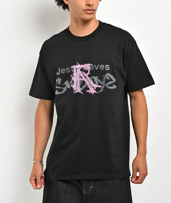 $AD BOYZ by Junior H x RUDE AWAKENINGS Jesus Saves Black T-Shirt - SAD BOYZ