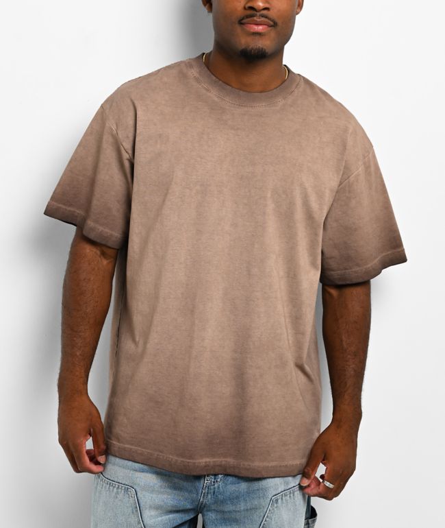 ITA Chocolate Oil Wash Boxy T-Shirt - ITA