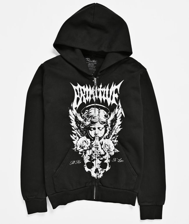 Primitive Kids Thinker Black Zip Hoodie - Primitive