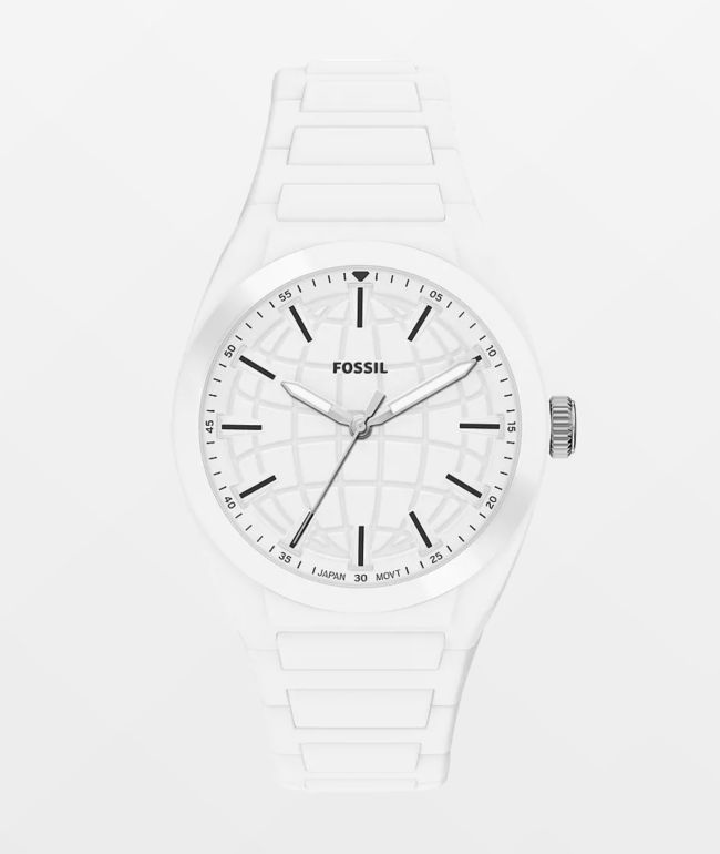 Fossil Everett Silicone White Analog Watch - Fossil