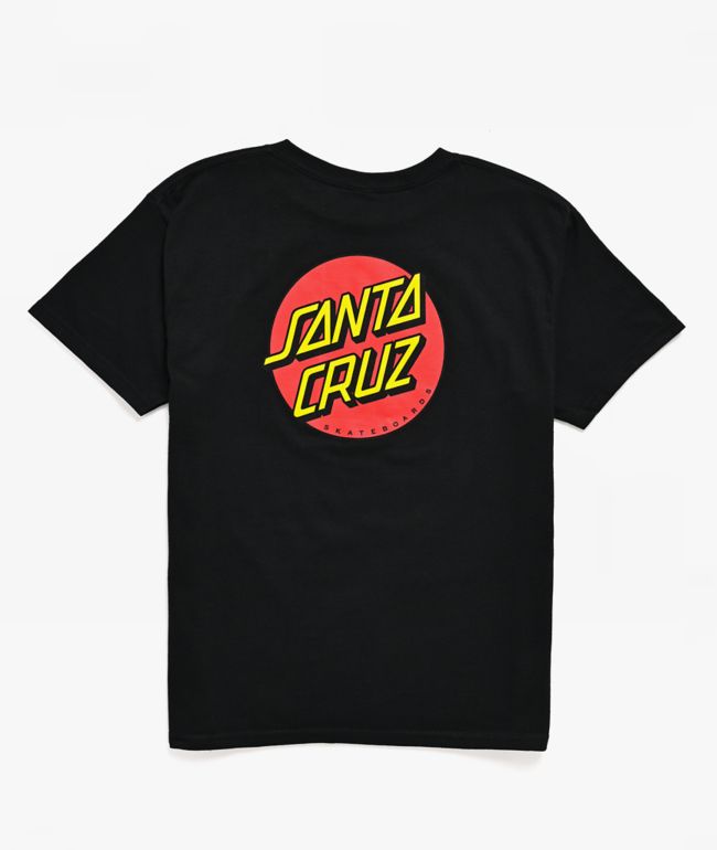 Santa Cruz Kid's Classic Dot Black T-Shirt - Santa Cruz Skate