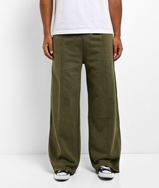 Hypland Pleated Green Sweatpants - Hypland
