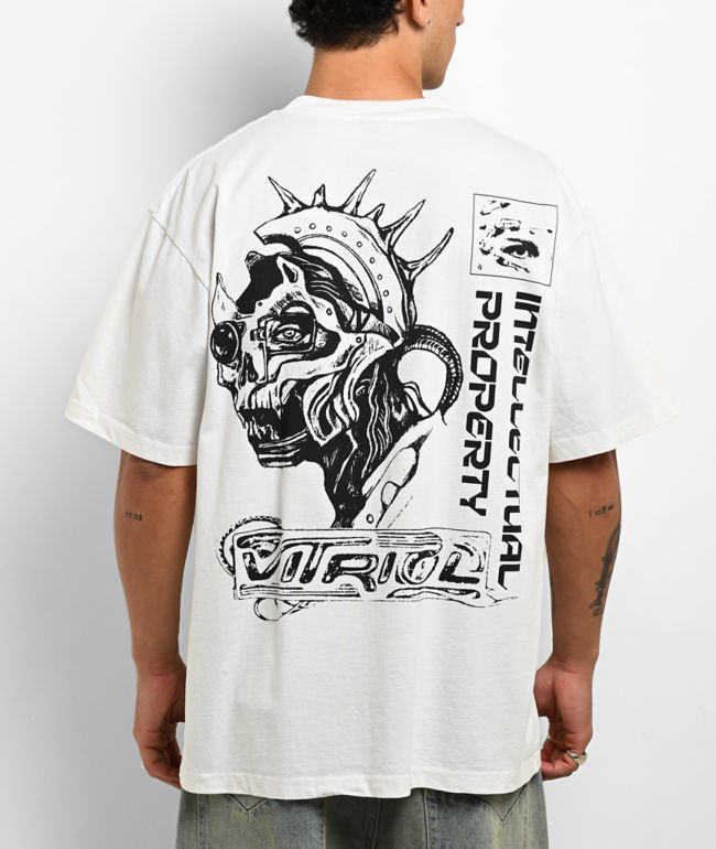 Vitriol Cyber Punk Creature White T-Shirt - Vitriol