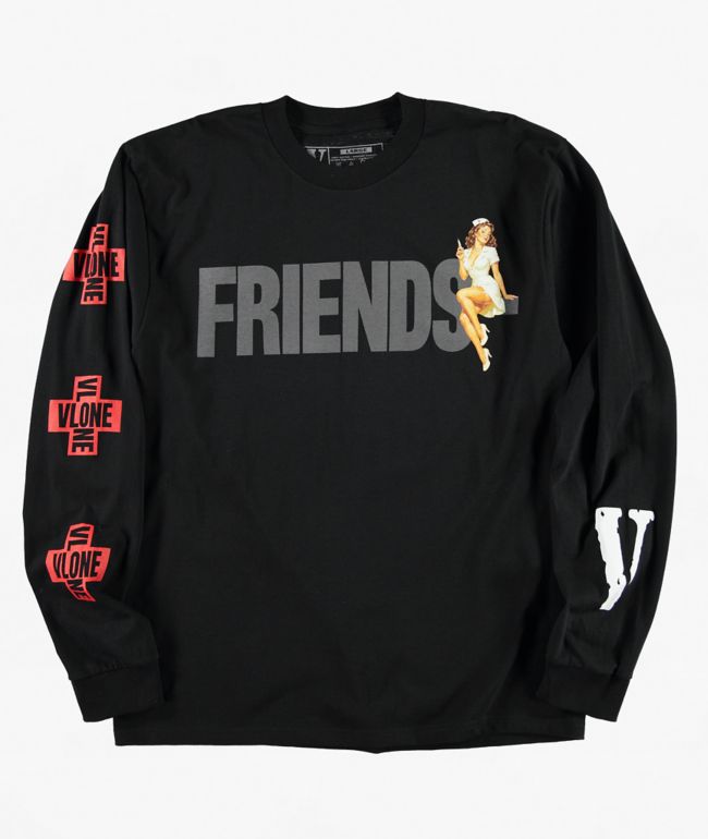 VLONE Friends Nurse Black Long Sleeve T-Shirt - VLONE