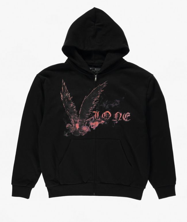 VLONE Smoke Angel Black Zip Hoodie - VLONE