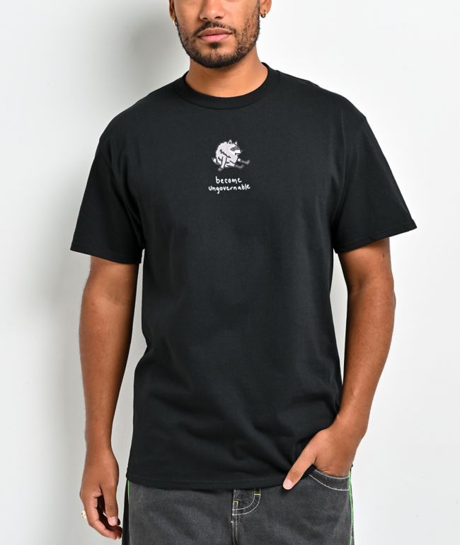 A.LAB Round Boy Ungovernable Black T-Shirt - A.LAB