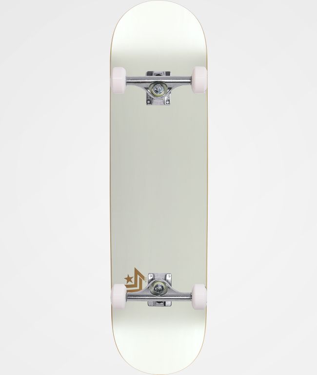 Mini Logo Chevron White 8.5" Assembled Skateboard Complete - Mini Logo Skate Accessories