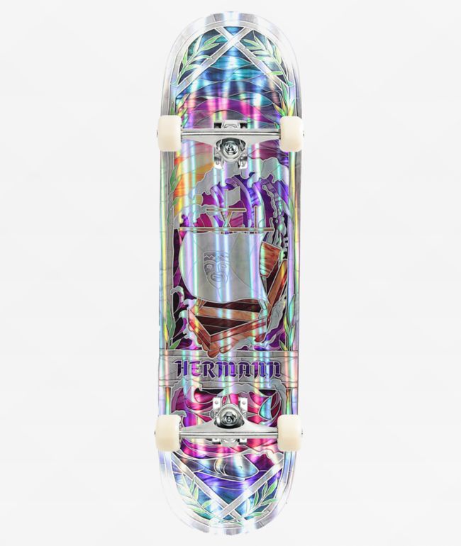 Real Hermann Cathedral Holographic 8.38" Assembled Skateboard Complete - Real Skateboards