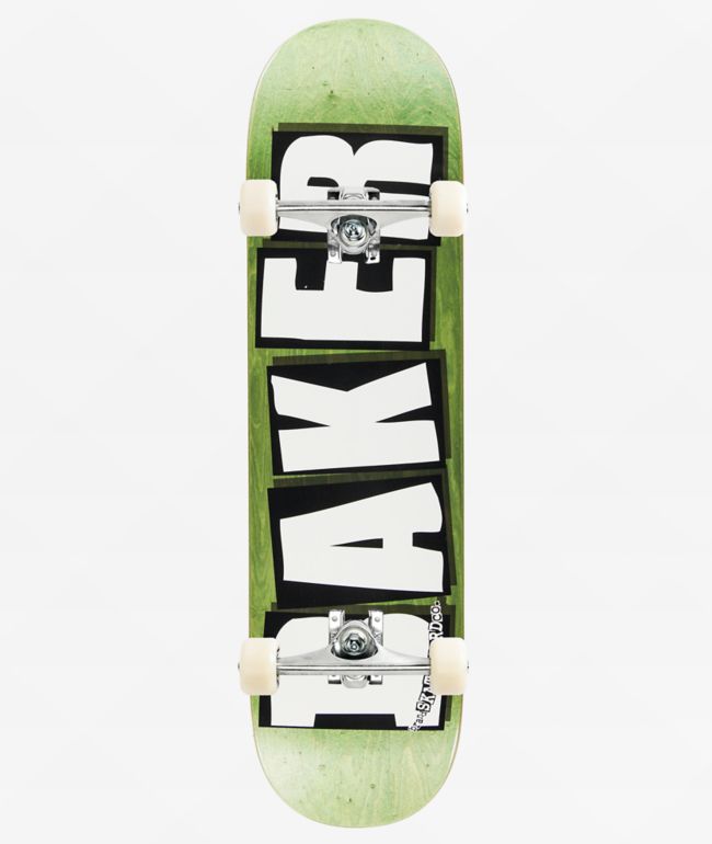 Baker Brand Logo Veneers 8.5" Assembled Skateboard Complete - Baker Skateboards