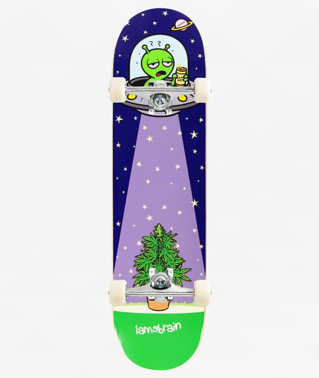 Lamebrain Fire In The Sky 8.25" Assembled Skateboard Complete - Lamebrain Skateboards
