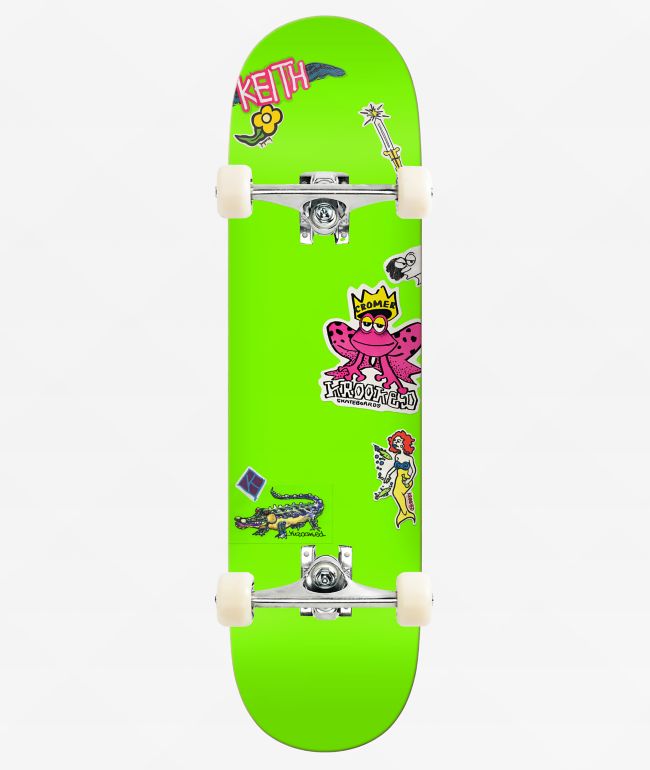 Krooked Cromer Neon Stickers 8.25" Assembled Skateboard Complete - Krooked Skateboards