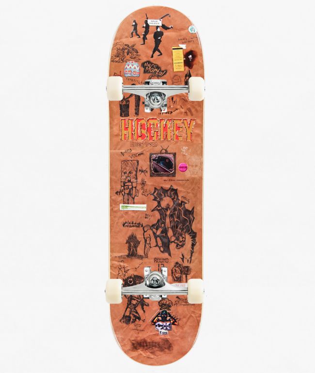 Hockey Diego Paper Cover 8.25" Assembled Skateboard Complete - Hockey