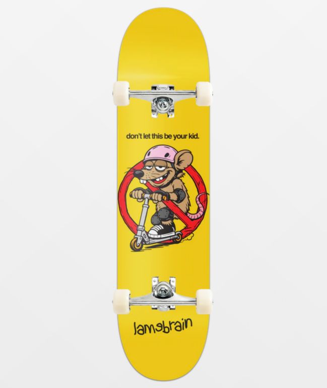 Lamebrain Just Say No 8.0" Assembled Skateboard Complete - Lamebrain Skateboards
