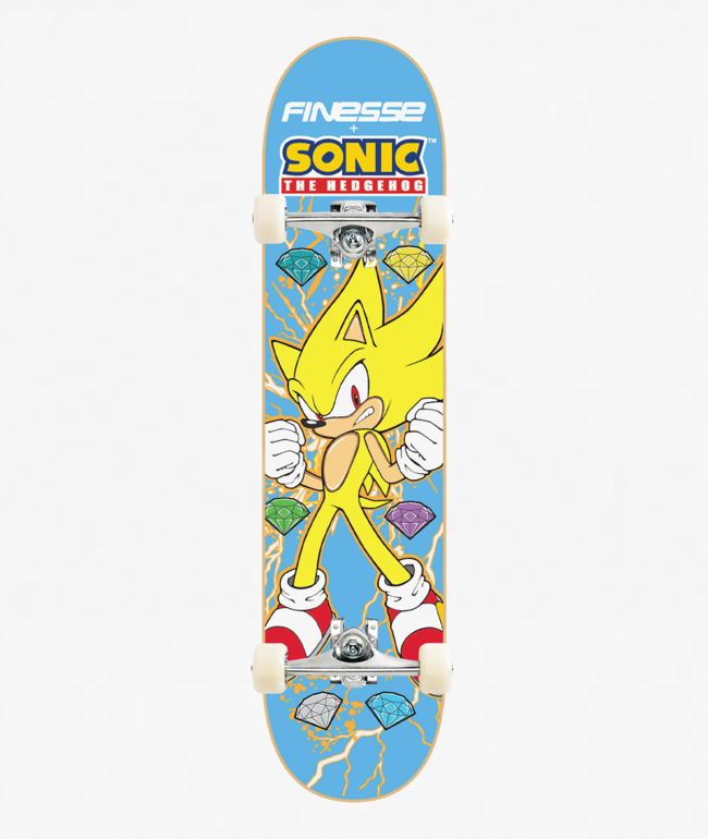 Finesse x Sonic The Hedgehog Super 8.0" Assembled Skateboard Complete - Finesse Skateboards