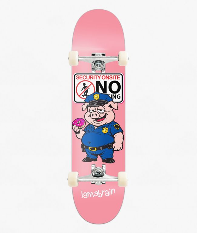 Lamebrain No Skating Here 8.5" Assembled Skateboard Complete - Lamebrain Skateboards