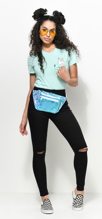 holographic vans fanny pack