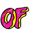 Odd Future Donut Rainbow Logo Sticker | Zumiez