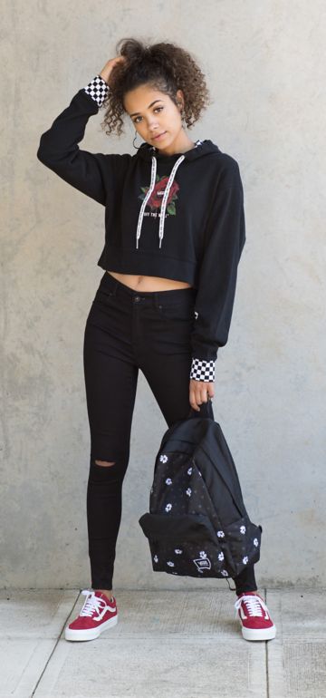 vans hoodie outfit