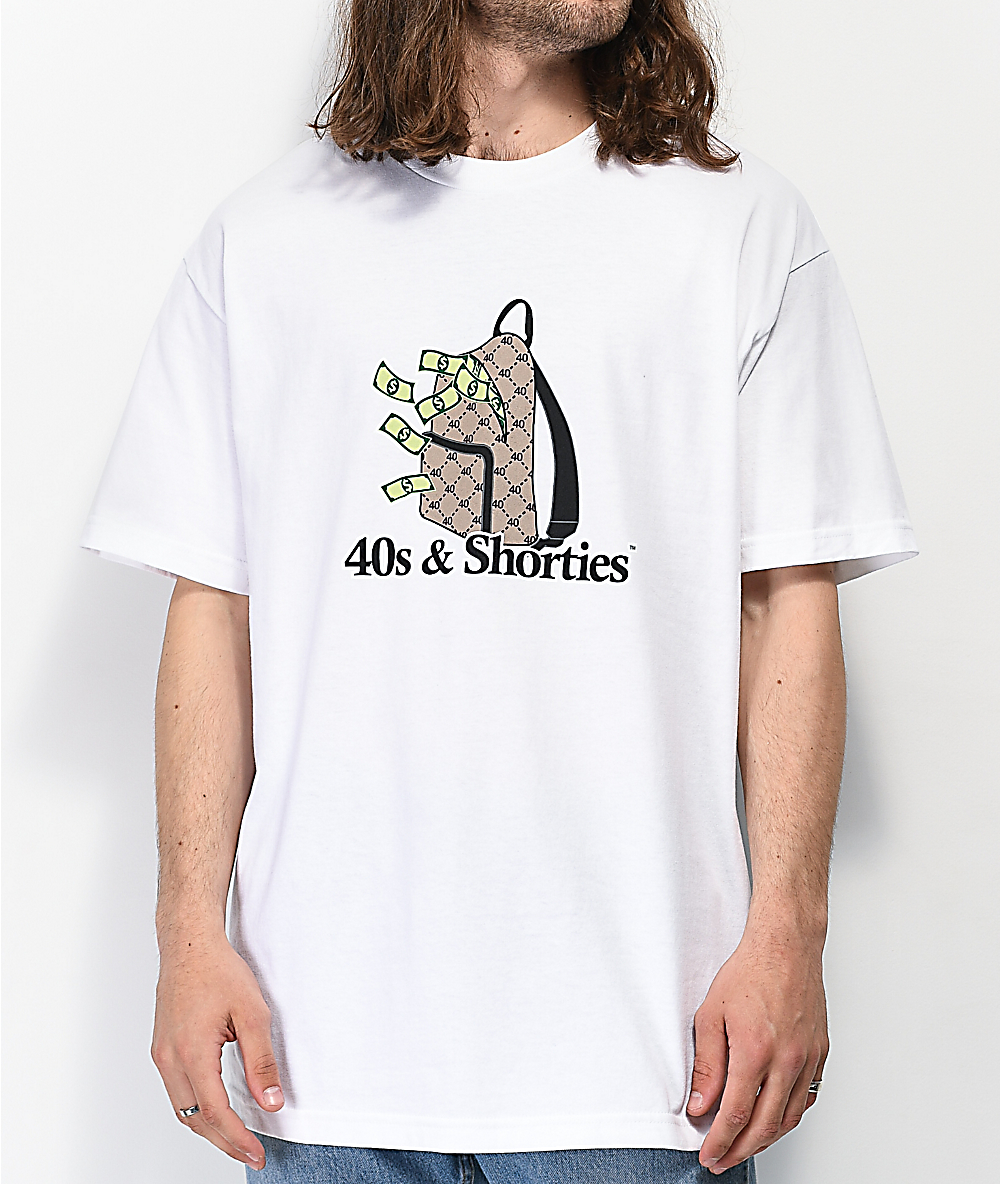 40s Shorties Money Bag White T Shirt Zumiez - 