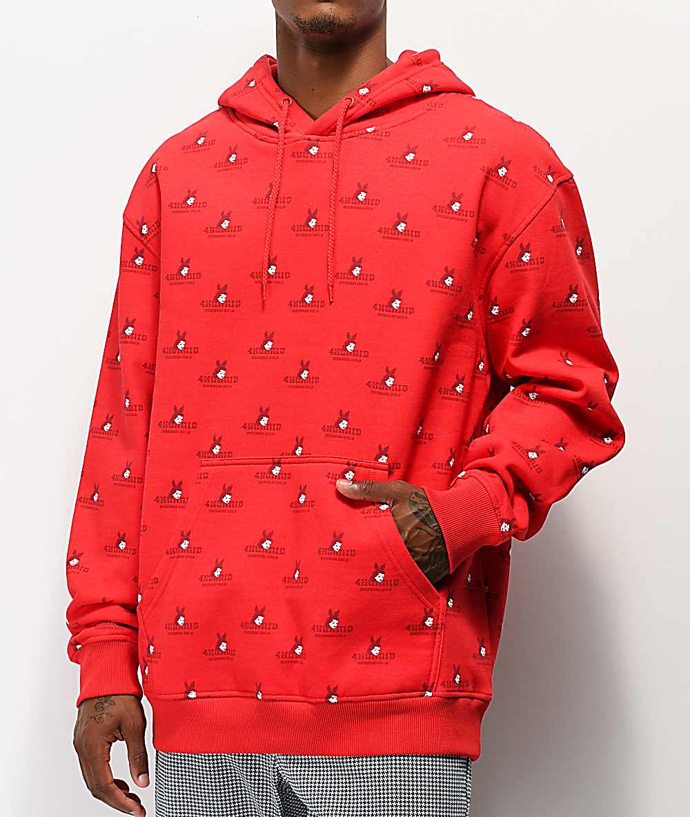 4hunnid red hoodie