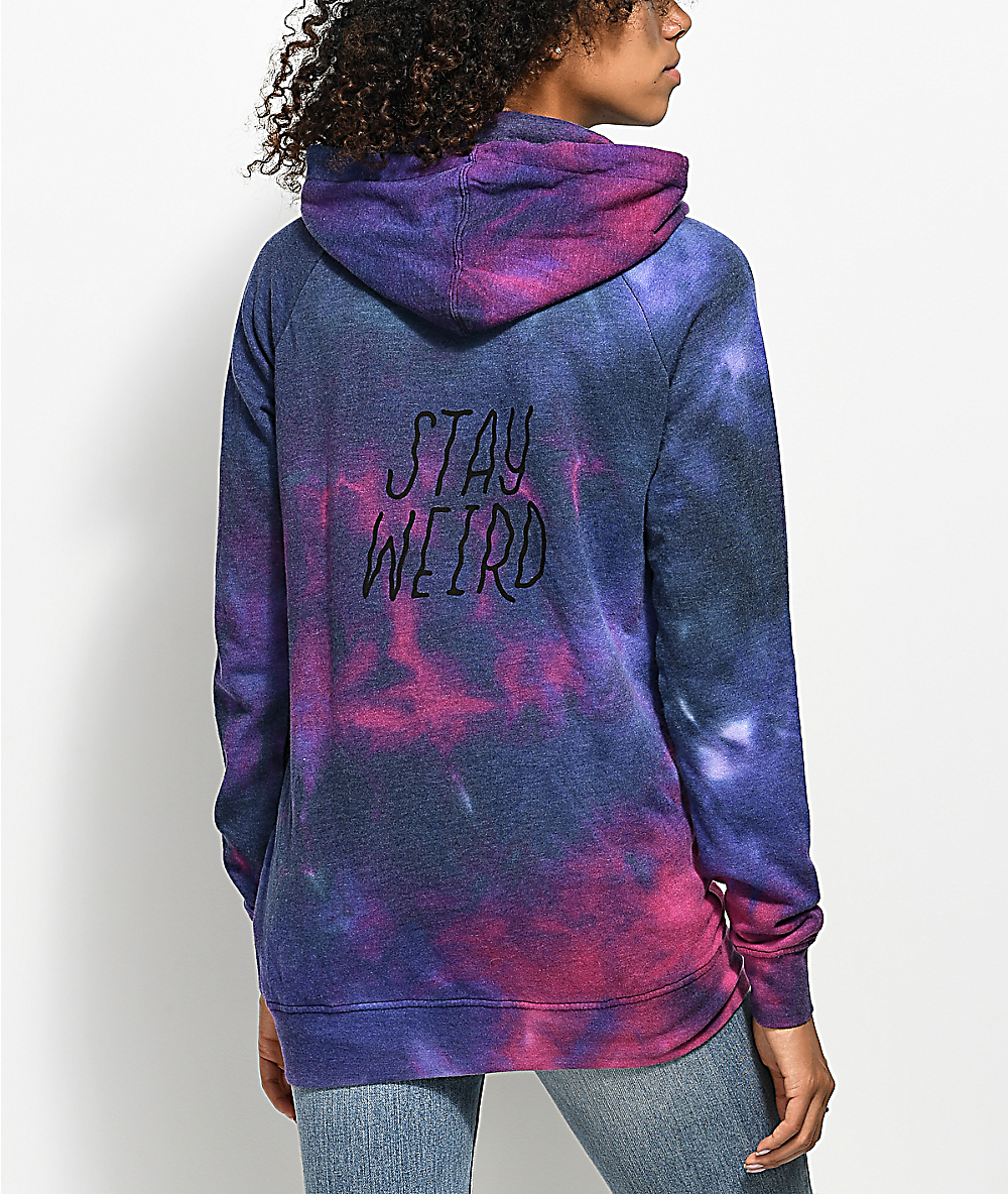 tie dye alien hoodie