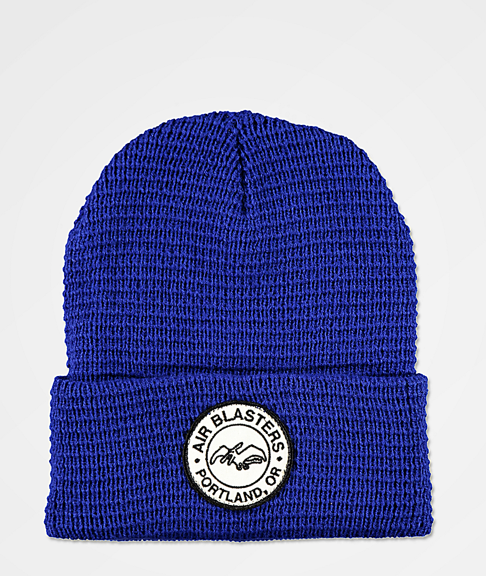 blue wooly hat