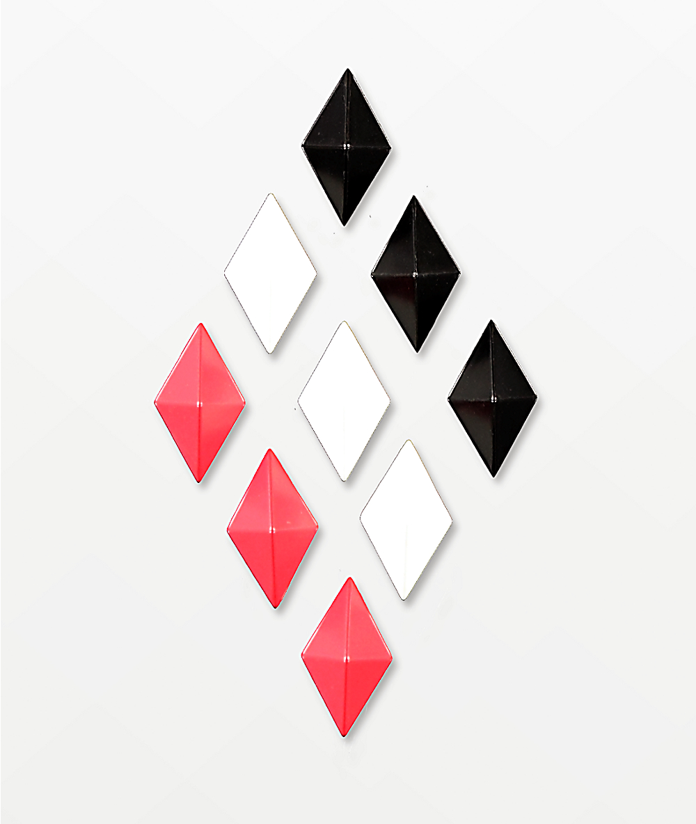 Alibi Diamond Red White Black Stomp Pad Zumiez