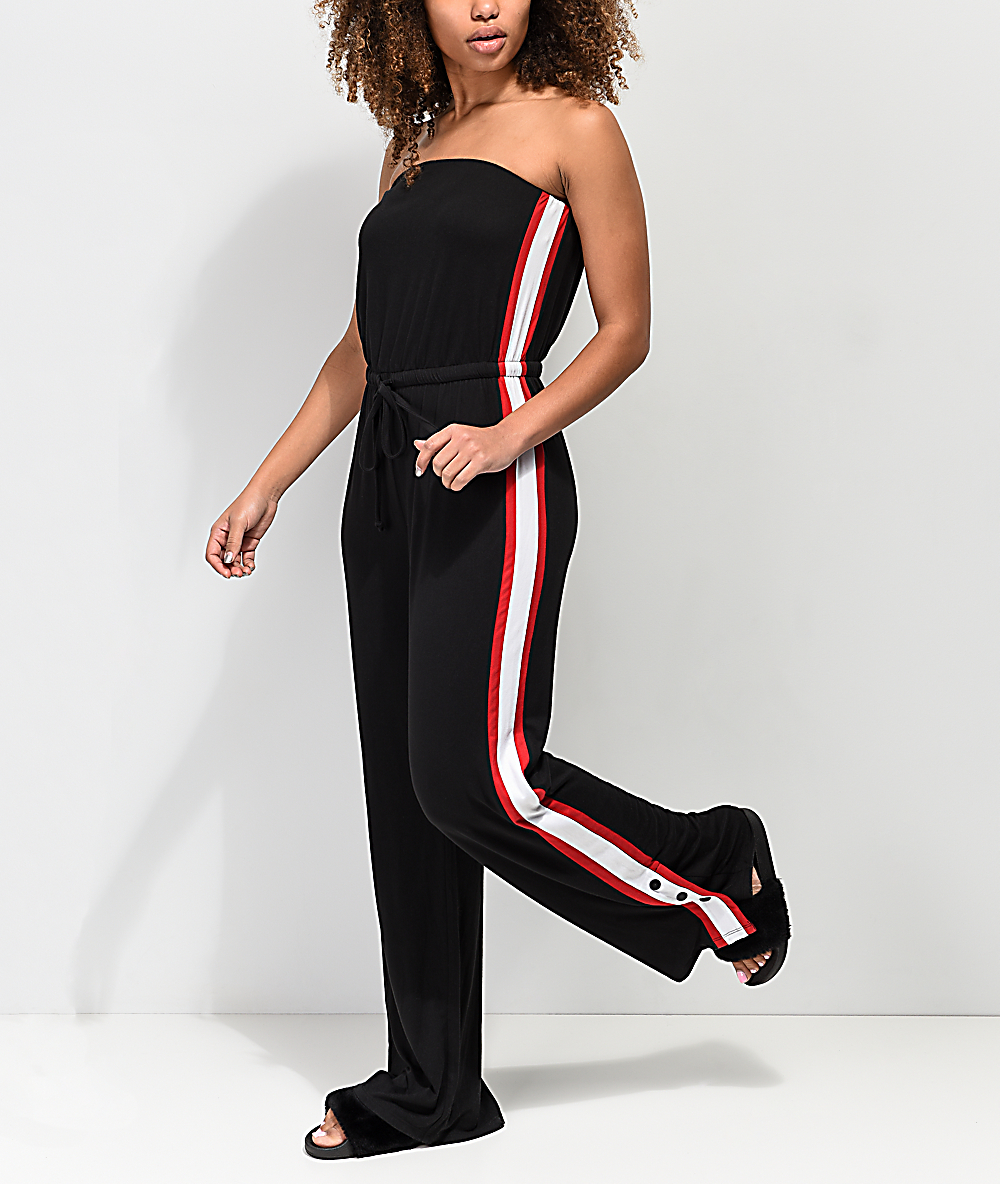 black athletic jumpsuit