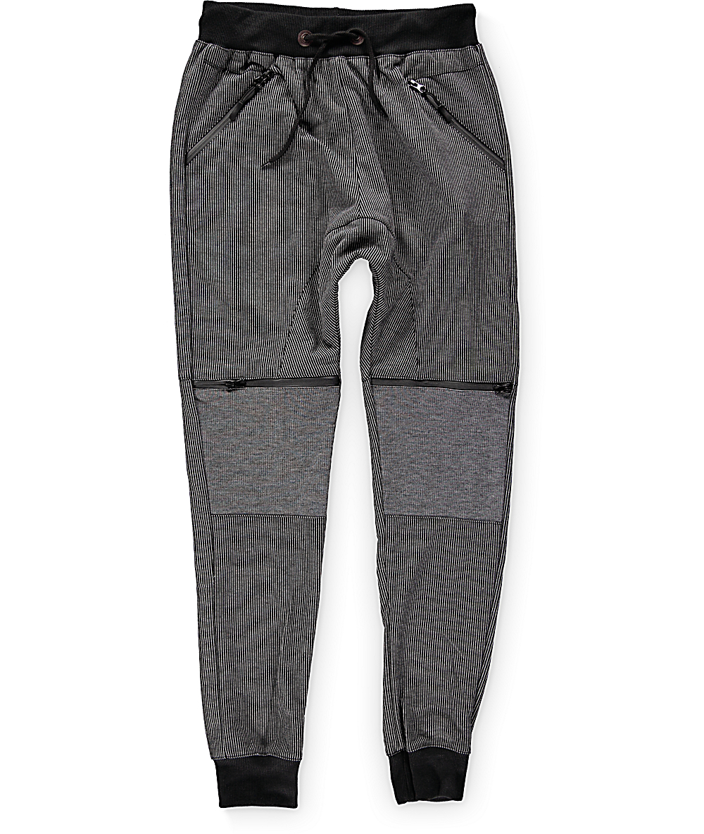 pinstripe jogger pants