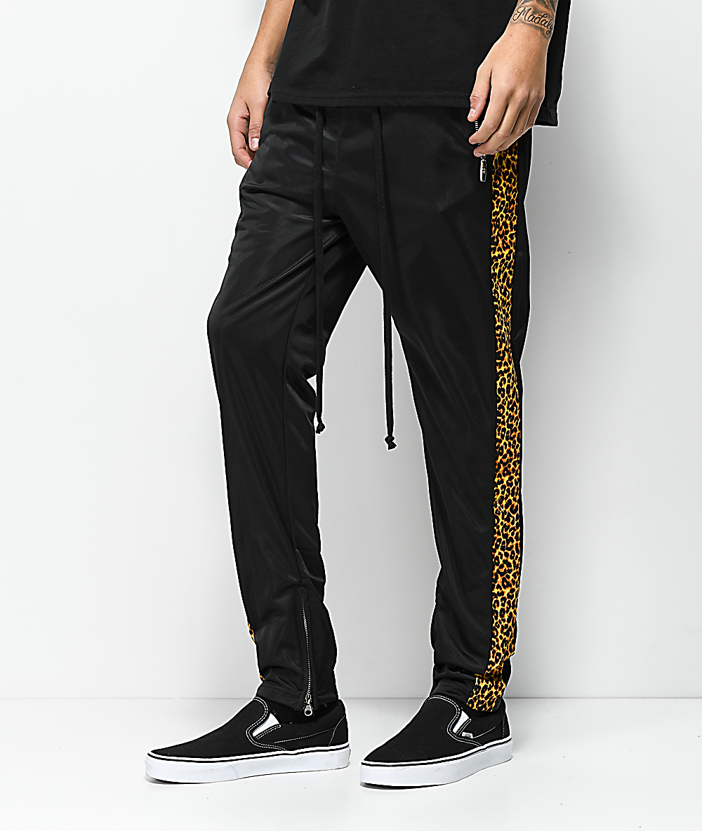 animal print track pants