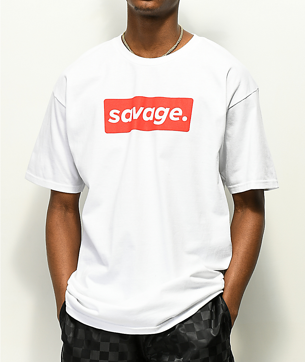 savage box logo shirt