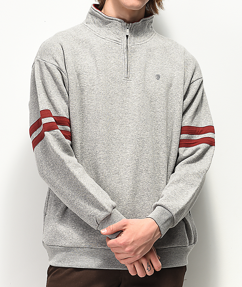 sudadera gris cremallera