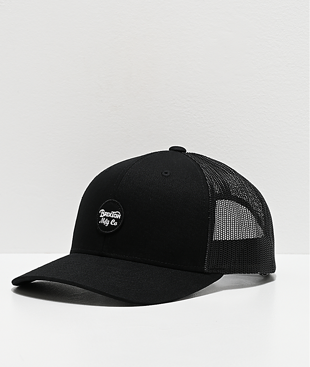 black mesh hat