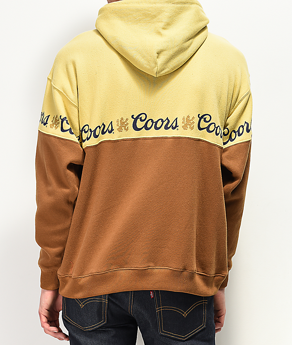 yellow coors banquet hoodie