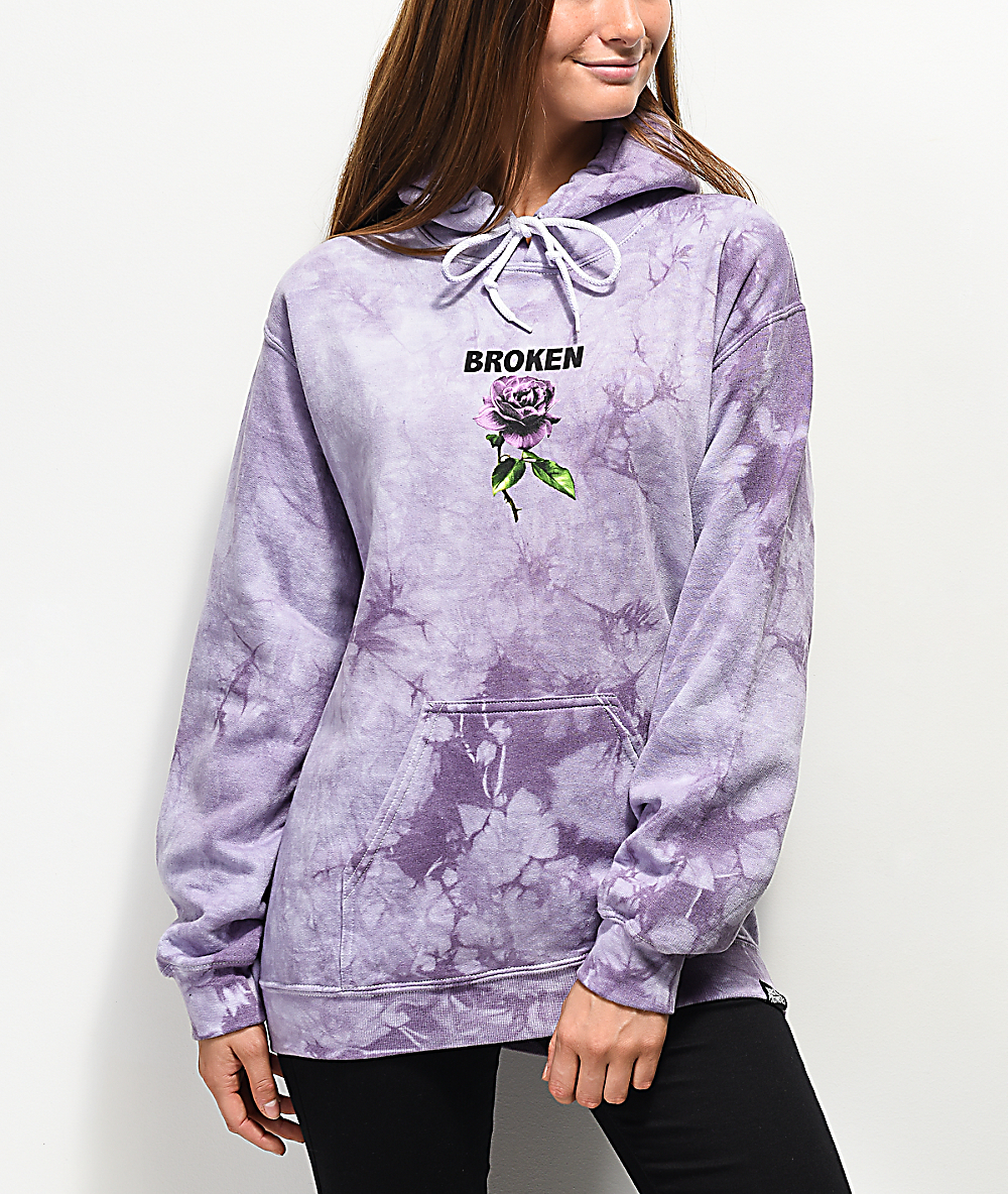 purple rose hoodie