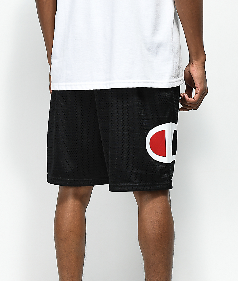 champion big logo shorts