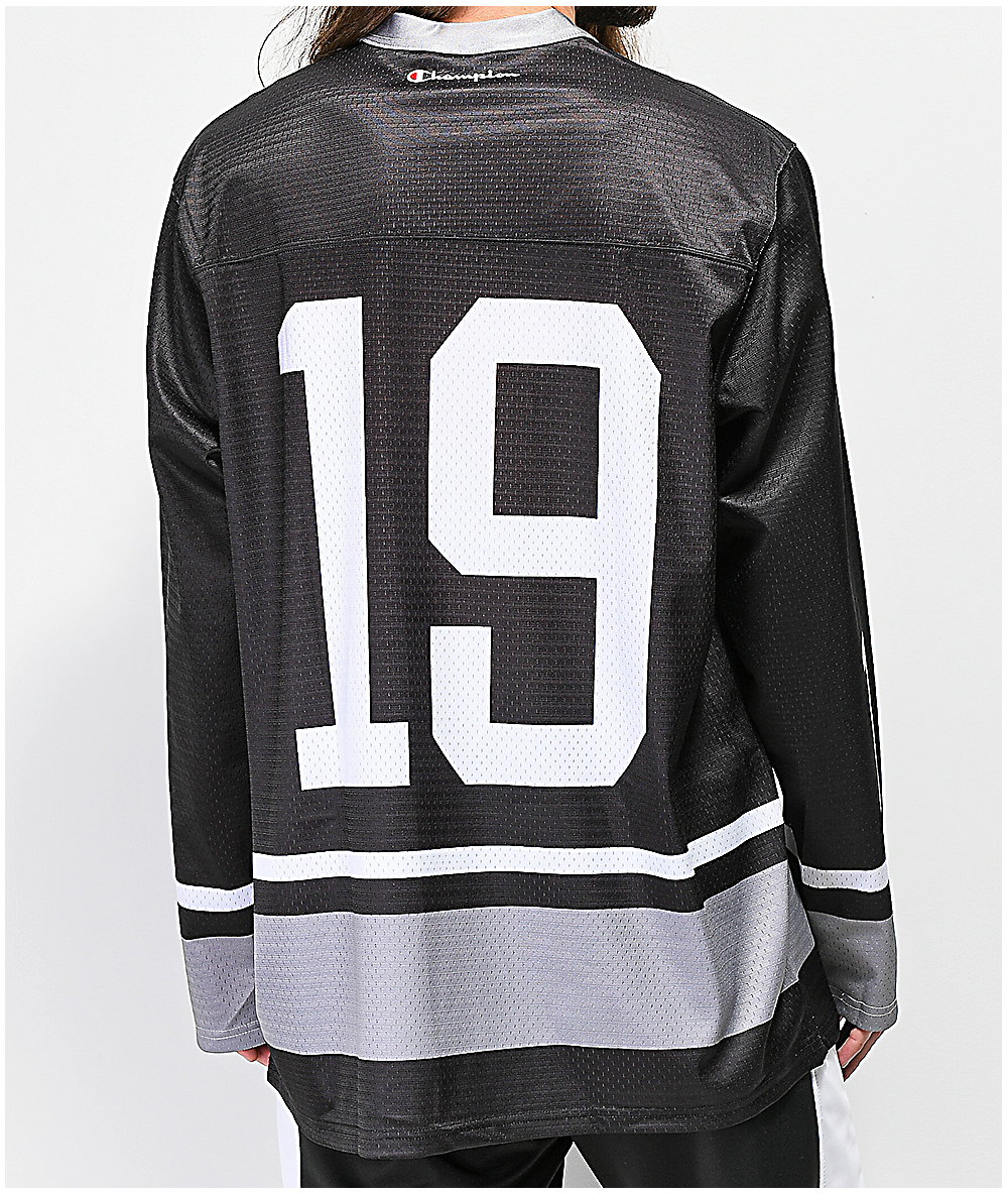 gray hockey jersey